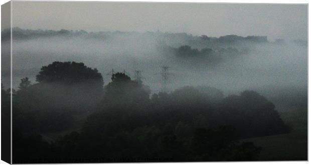 Fog Admist the Trees Canvas Print by Pics by Jody Adams