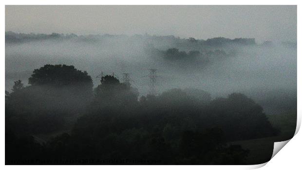 Fog Admist the Trees Print by Pics by Jody Adams