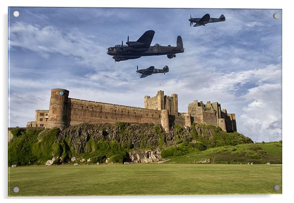 Bamburgh Memorial Flight Acrylic by Northeast Images