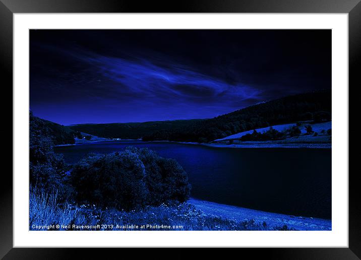 Ladybower night sky Framed Mounted Print by Neil Ravenscroft