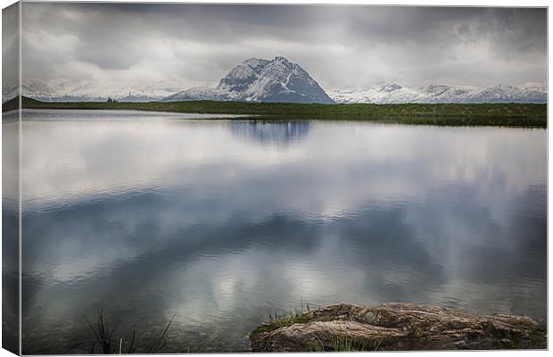 Mountain Lake Reflection Canvas Print by Nigel Jones