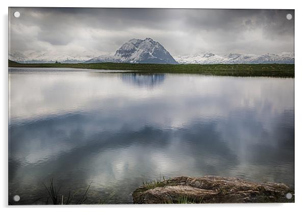 Mountain Lake Reflection Acrylic by Nigel Jones