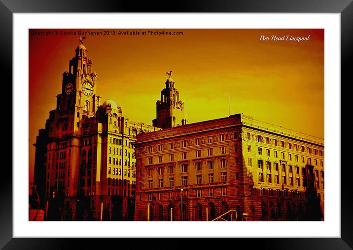 Pier Head Liverpool Framed Mounted Print by Sandra Buchanan