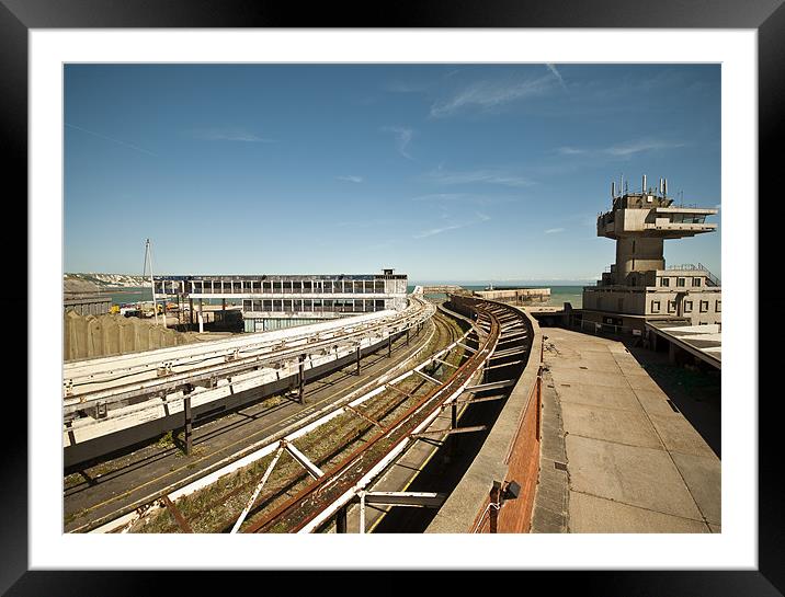 Folkestone Harbour Pier Framed Mounted Print by michael perry