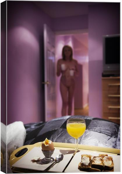 Breakfast in Bed Canvas Print by Paul Haley