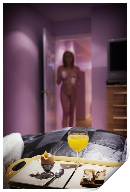 Breakfast in Bed Print by Paul Haley