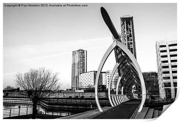 Princes Dock Bridge Liverpool Print by Paul Madden