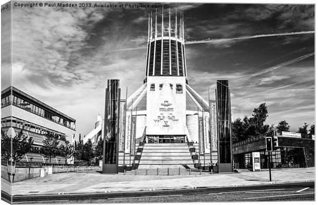 Liverpool metropolitan cathedral Canvas Print by Paul Madden