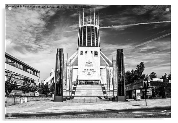 Liverpool metropolitan cathedral Acrylic by Paul Madden