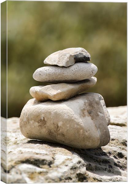 Pebbles Tower Canvas Print by Val Saxby LRPS