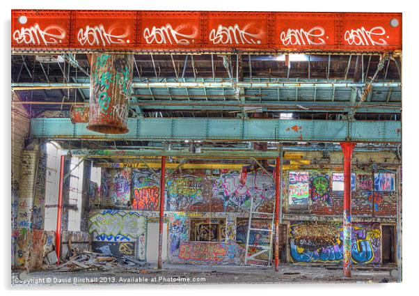 Graffiti Gallery Acrylic by David Birchall