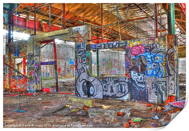 Graffiti Gallery (2) Print by David Birchall