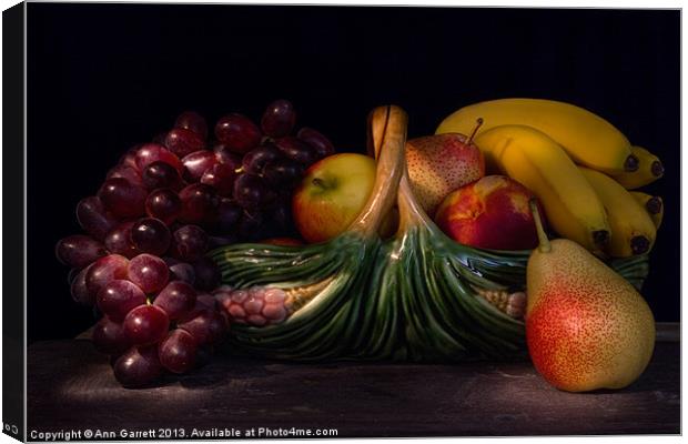 Fruit Still Life Canvas Print by Ann Garrett