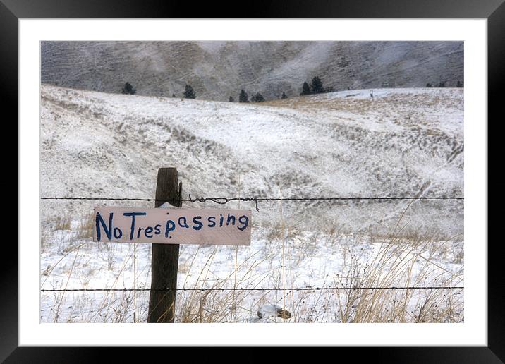 No Trespassing Framed Mounted Print by Shara Burrows