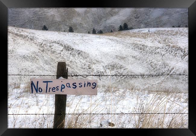 No Trespassing Framed Print by Shara Burrows
