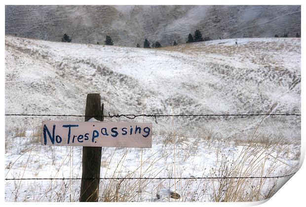 No Trespassing Print by Shara Burrows