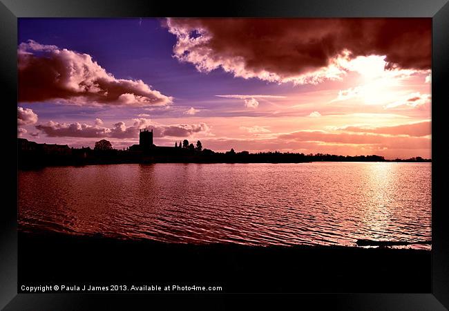 Tewkesbury Sunset Framed Print by Paula J James
