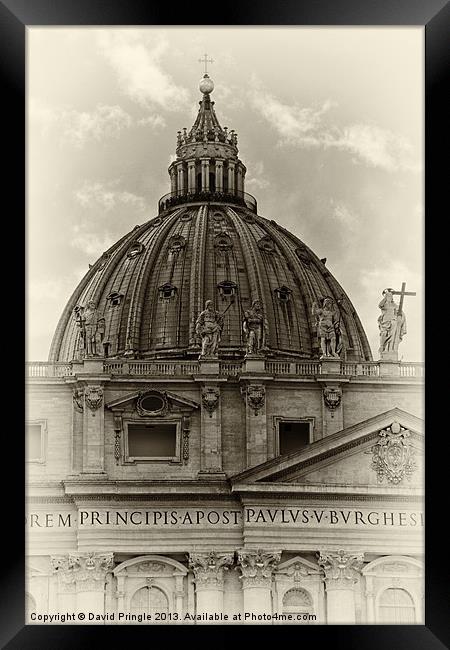 St. Peters Basilica Framed Print by David Pringle