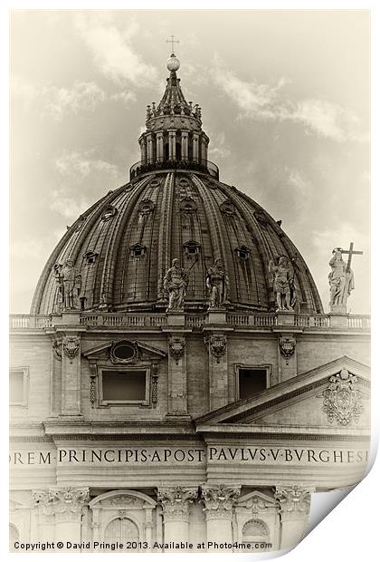 St. Peters Basilica Print by David Pringle