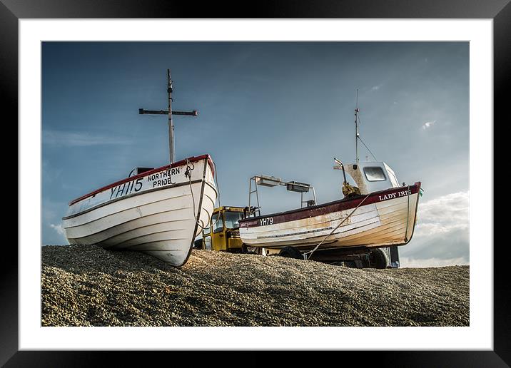 Boats on Weybourne Beach Framed Mounted Print by Stephen Mole