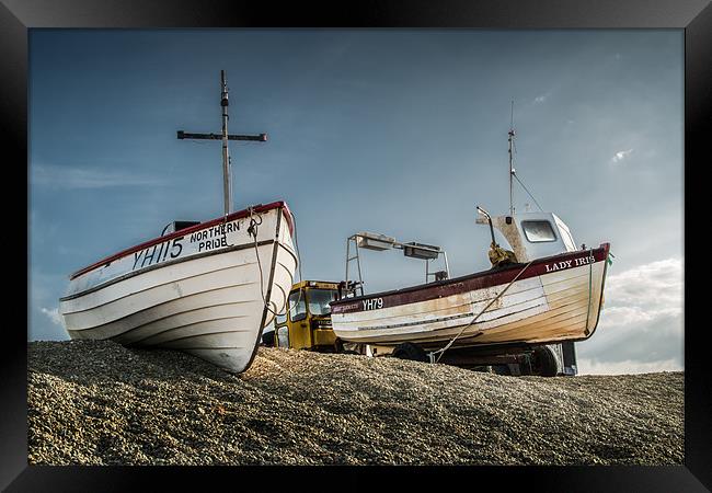 Boats on Weybourne Beach Framed Print by Stephen Mole