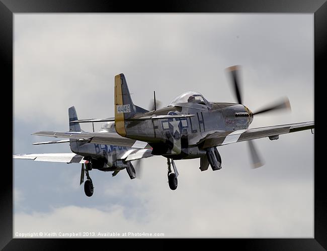 USAF P-51 Mustang Scramble Framed Print by Keith Campbell