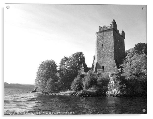 Urquhart Castle Loch Ness Acrylic by Paul Madden