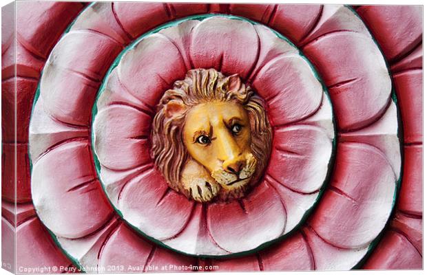 Lion Canvas Print by Perry Johnson