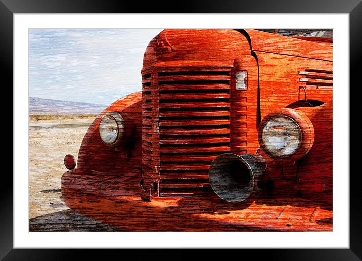 Fire Engine Framed Mounted Print by David Hare
