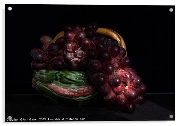 Grapes 2 Acrylic by Ann Garrett