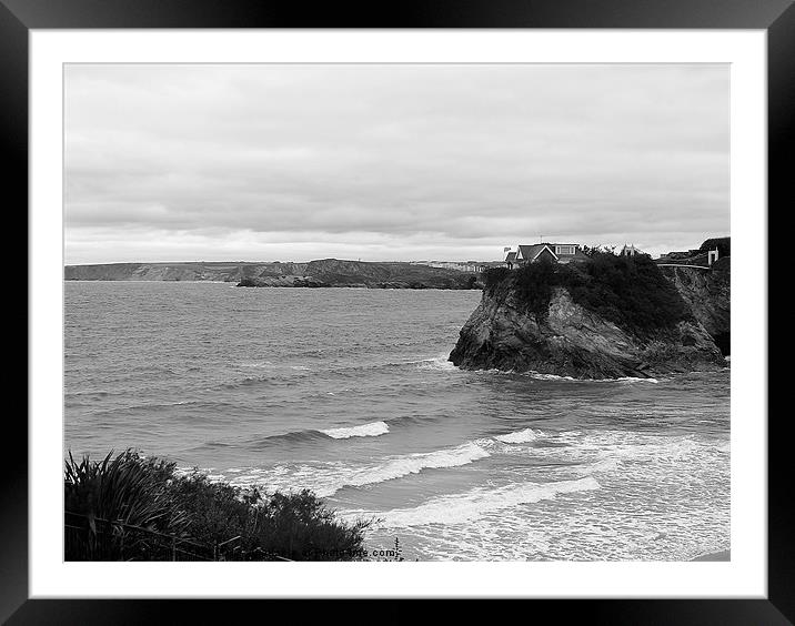 Newquay Framed Mounted Print by Rebecca Giles