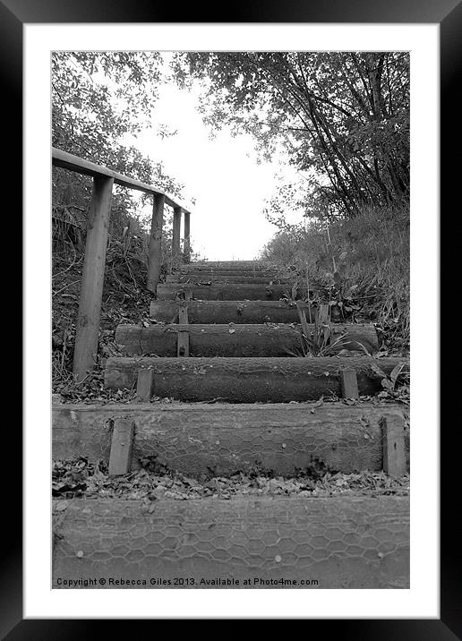 Stairway to heaven! Framed Mounted Print by Rebecca Giles