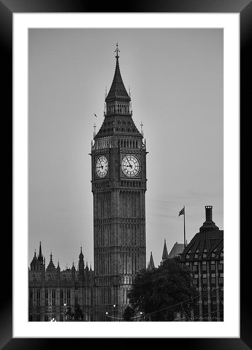 Londons Big Ben Framed Mounted Print by Dean Messenger
