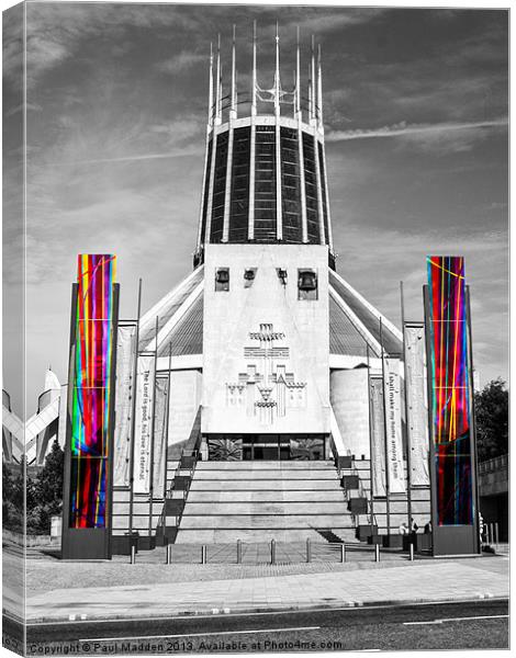 Metropolitan Cathedral Colour-Pull Canvas Print by Paul Madden