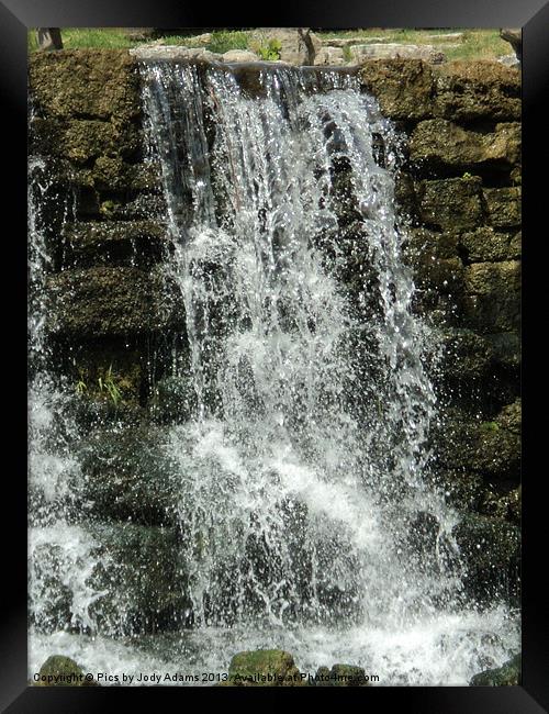 Waterfall Framed Print by Pics by Jody Adams