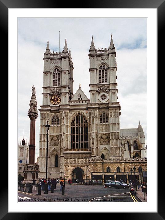 West front of Westminster Abbey Framed Mounted Print by Carole-Anne Fooks