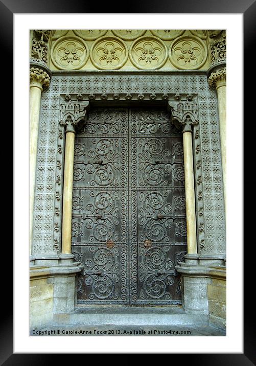 Great Bronze Doors Westminster Abbey Framed Mounted Print by Carole-Anne Fooks