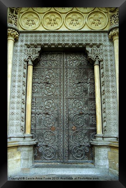 Great Bronze Doors Westminster Abbey Framed Print by Carole-Anne Fooks