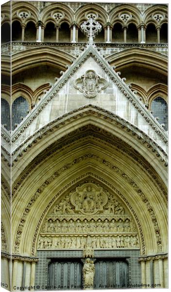 Doorway Detail Westminster Abbey Canvas Print by Carole-Anne Fooks