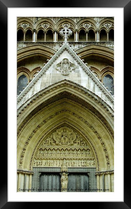 Doorway Detail Westminster Abbey Framed Mounted Print by Carole-Anne Fooks