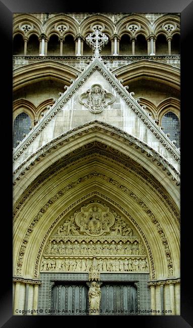 Doorway Detail Westminster Abbey Framed Print by Carole-Anne Fooks