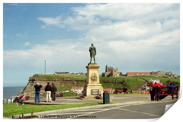 Captain James Cook at Whitby Print by Carole-Anne Fooks