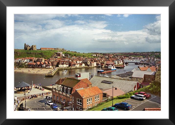 Whitby Holiday Town Framed Mounted Print by Carole-Anne Fooks