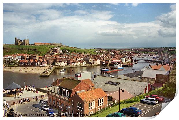 Whitby Holiday Town Print by Carole-Anne Fooks