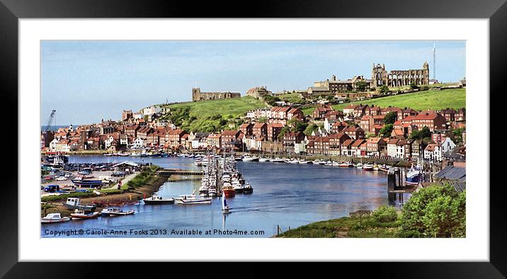 Whitbey Panorama Framed Mounted Print by Carole-Anne Fooks