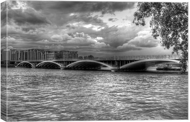 London Thames Bridges BW Canvas Print by David French