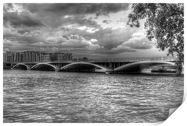 London Thames Bridges BW Print by David French