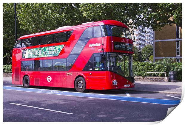 New London Red Bus Print by David French