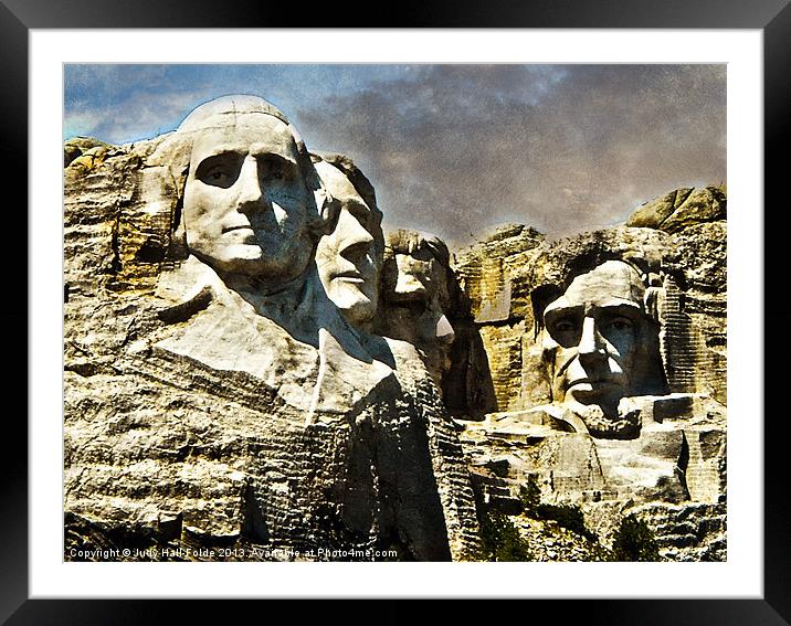 Presidential Rocks Framed Mounted Print by Judy Hall-Folde