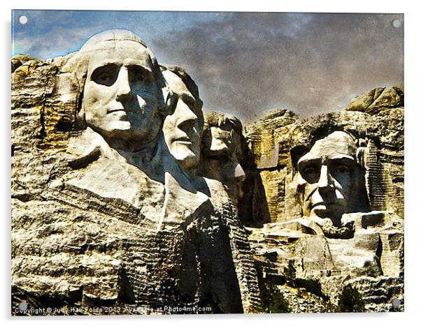 Presidential Rocks Acrylic by Judy Hall-Folde